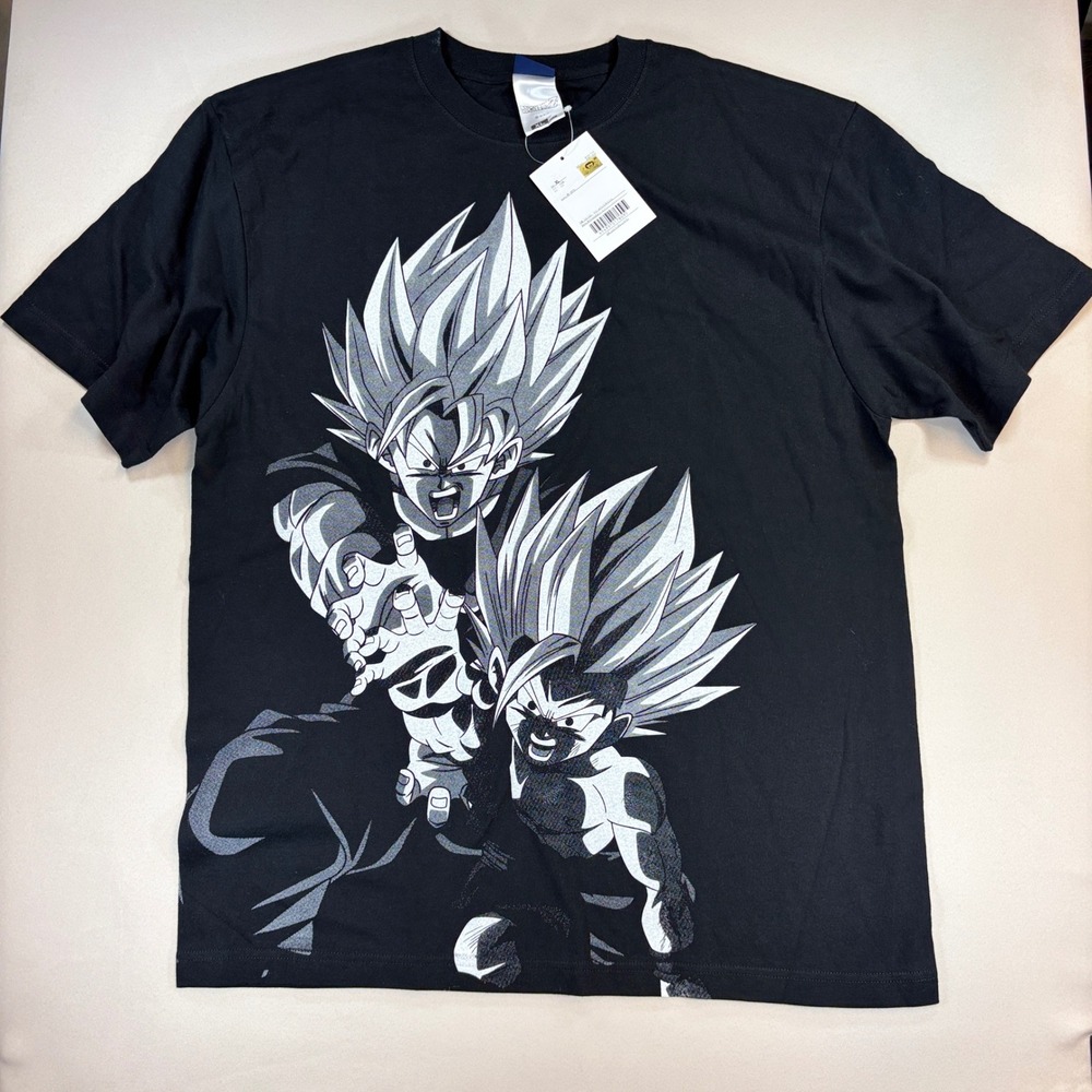 NEW Dragon Ball Z Graphic Tee Mens XL Black Goku Gohan Anime T-Shirt Japan NWT